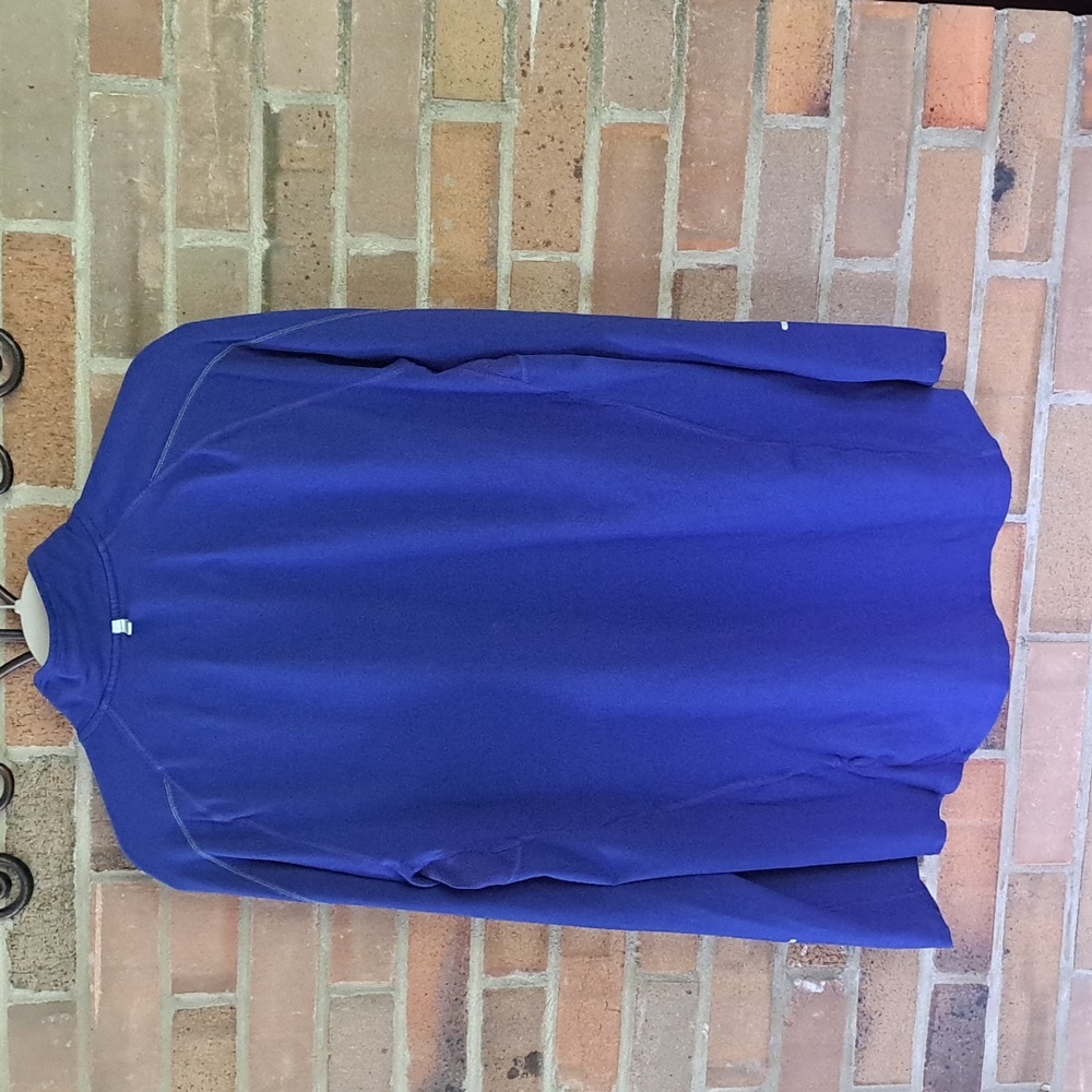 Nike, Blue and Yellow, 1/4 Zip, Dri-Fit Porformance, Long Sleeve, Size L,Shirt - Picture 7 of 8
